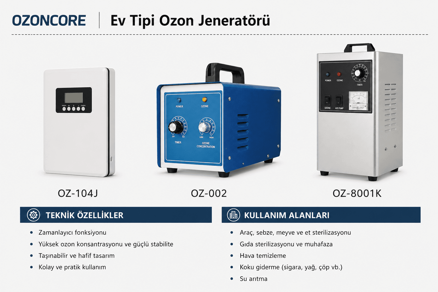 Ev Tipi Ozon Jeneratörü