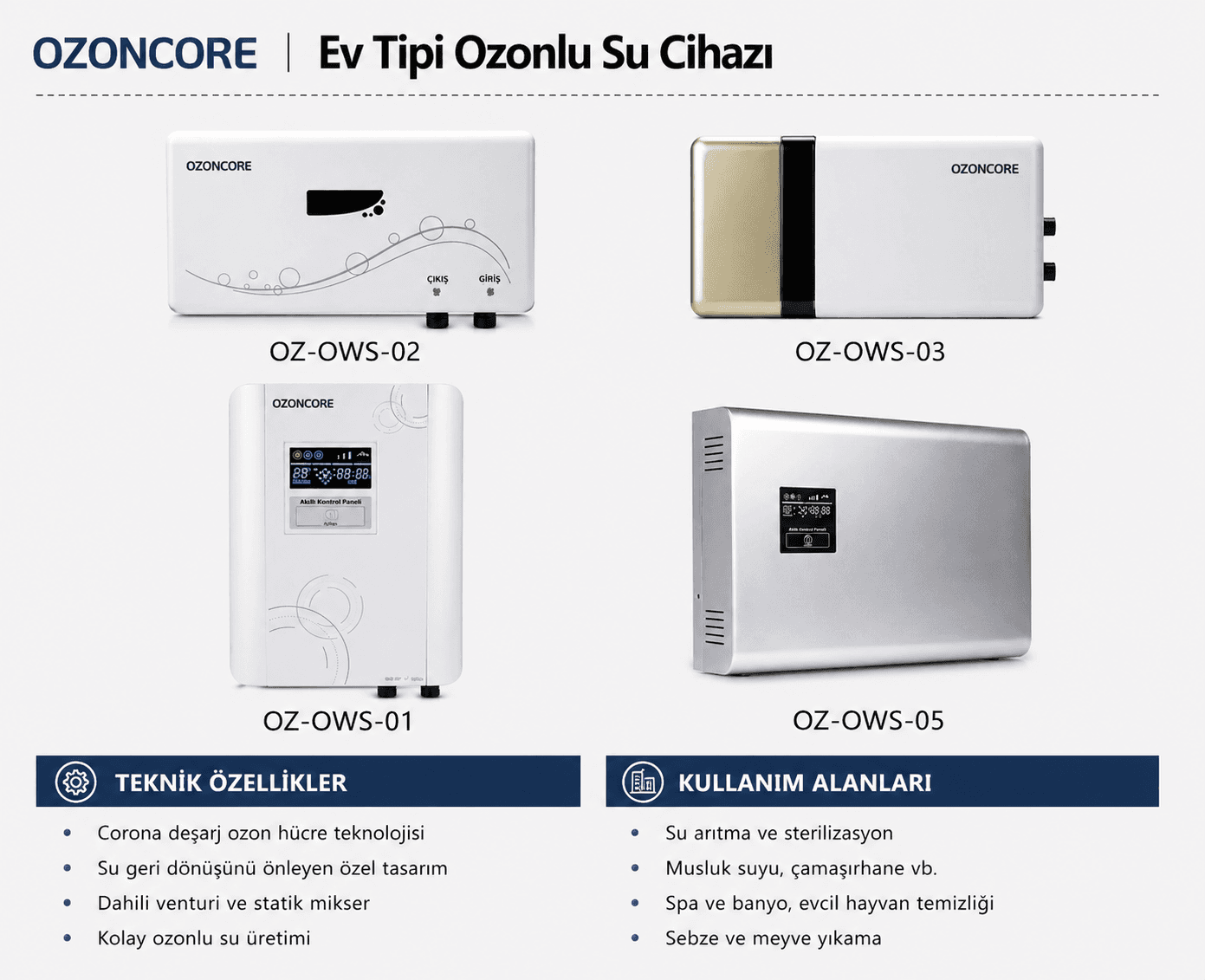 Ev Tipi Ozonlu Su Makinesi
