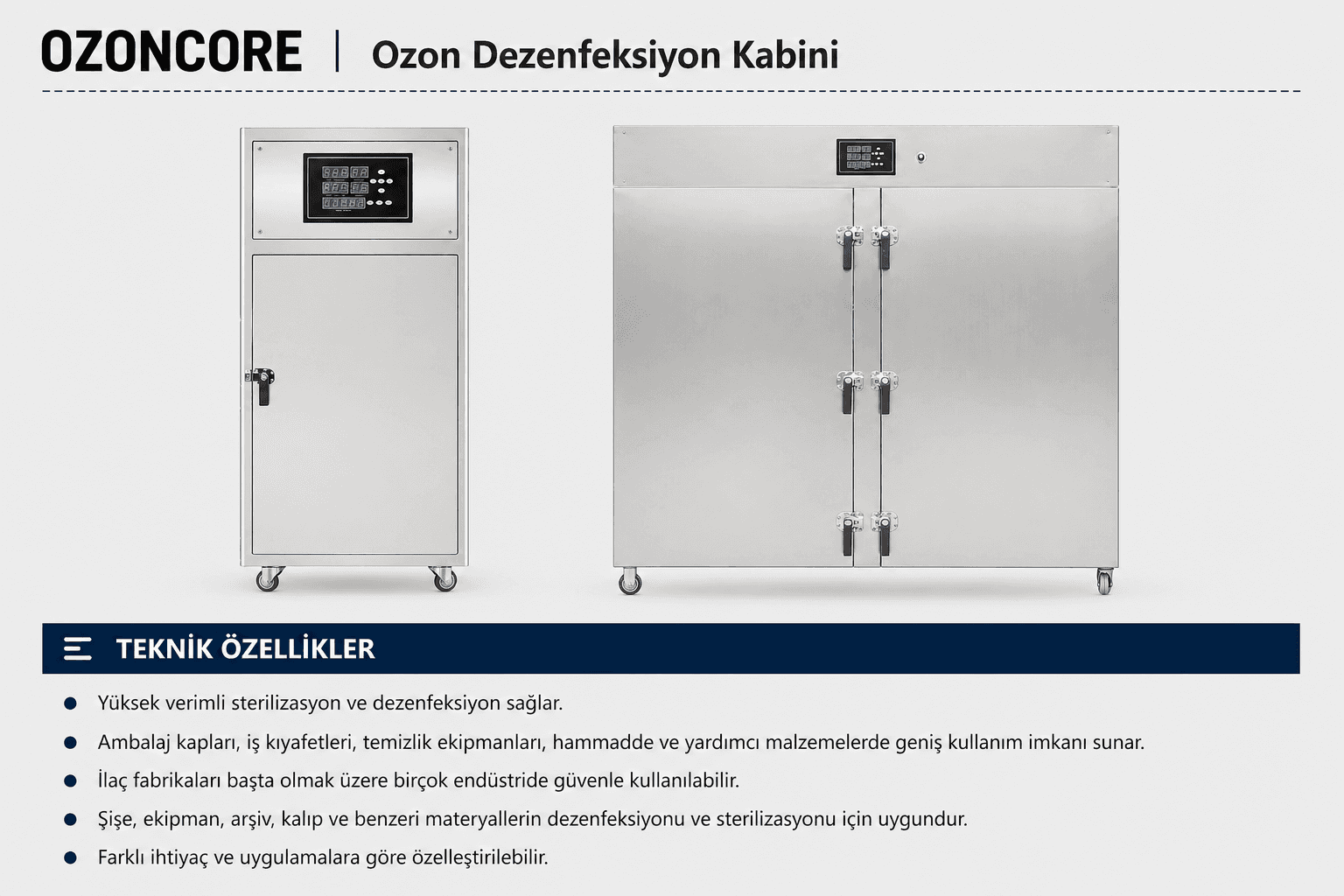 Ozon Dezenfeksiyon Kabini